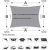 Sun Shade Sail Multiple Sizes Rectangle Canopy UV Block Sunshade Cover for Outdoor Patio Garden Backyard