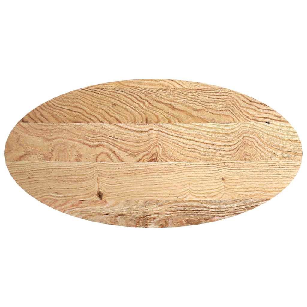 Vidaxl Blat Do Stołu, 120X60X2 Cm, Lite Drewno Dębowe, Owalny
