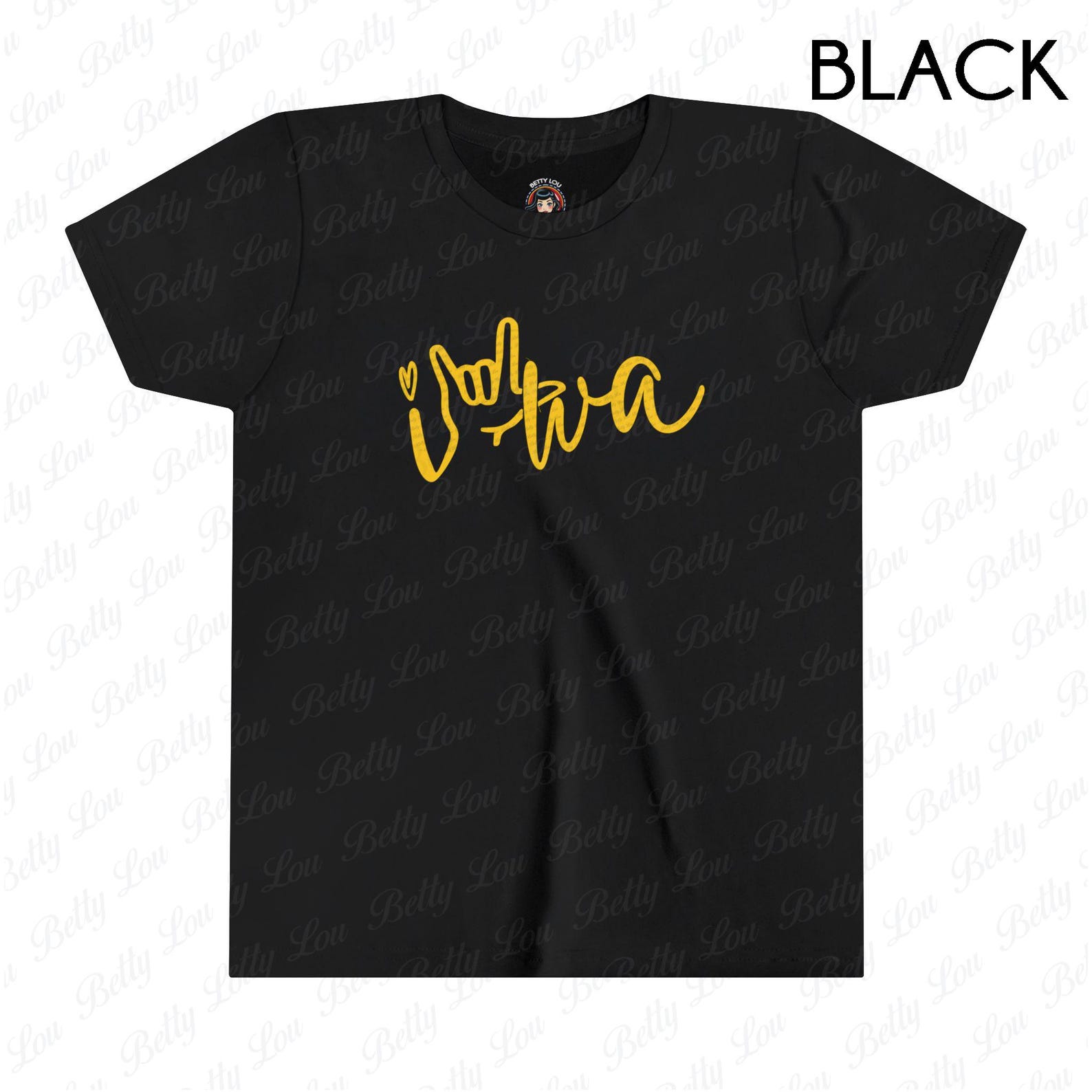 Youth Iowa Love Sign Language T-Shirt: Iowa Fan Tee 4XL