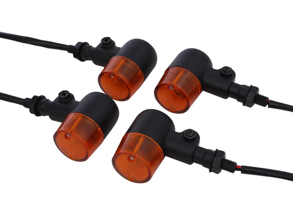 CustomDivine Round European Turn Signal, Set of 4, 1.4 Inches (35 Mm), Aluminum Stays,