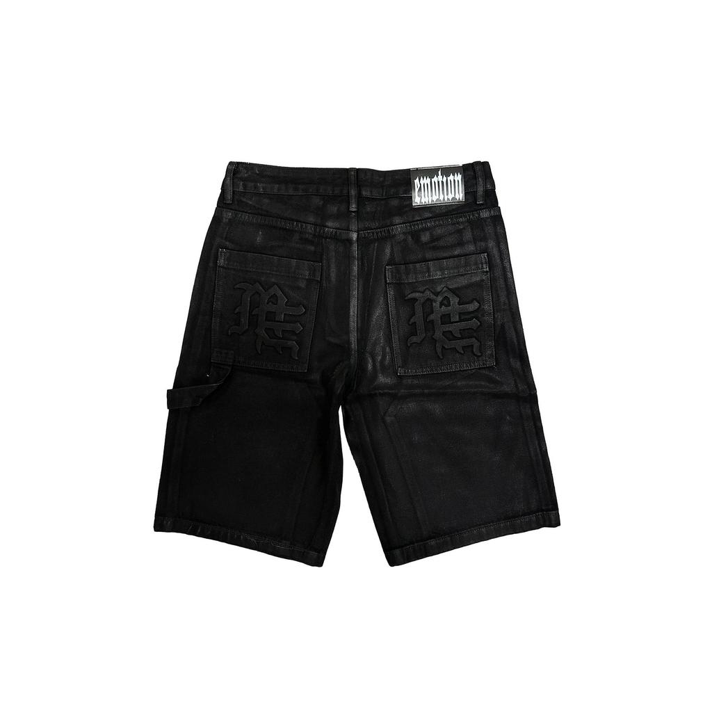 Grenzüberschreitende Meichao GEMISCHTE EMOTION Schwermetall Nieten Locker Gerade Baumwolle Werkzeug Denim Shorts