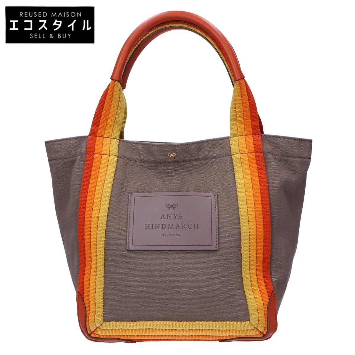 

Anya Hindmarch PONT TOTE Canvas/Leather Tote Bag Brown / orangeUsed