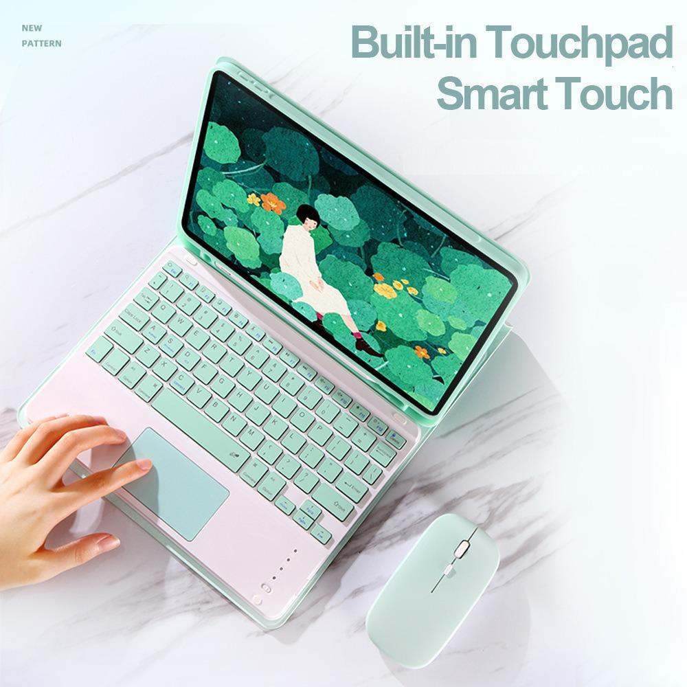 2024 For iPad Air 6th Gen 11 Inch Tablet Bluetooth Keyboard Case with Touchpad 10.2 Protective Cover