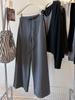 Spring Korean Drape High-Waisted Wide-Leg Pants - Flattering for Pear-Shaped Figures, Casual Straight-Leg Design