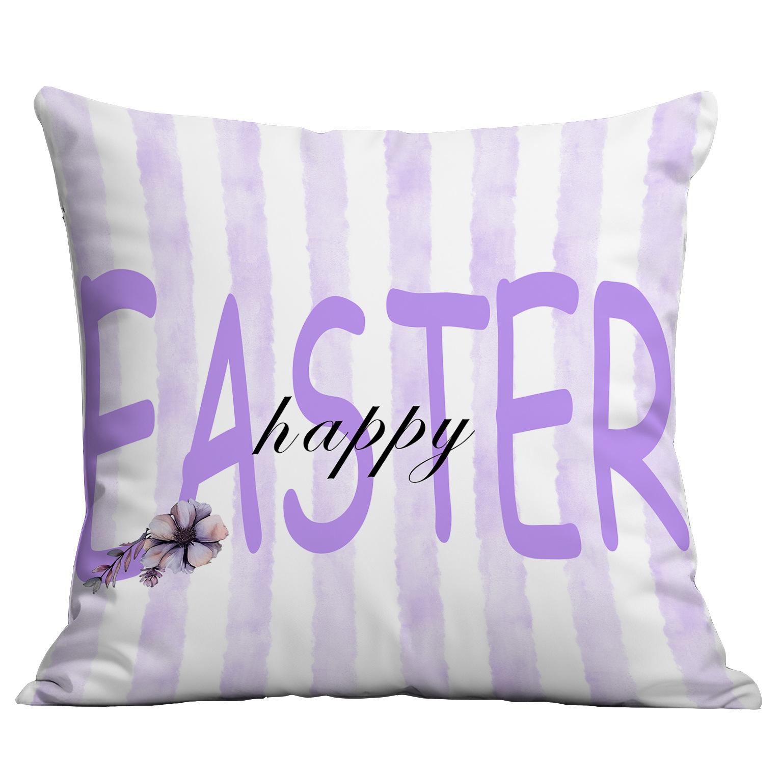 

New Easter Egg Rabbit Pillow Case Peach Skin Fleece Cushion Pillow Case Cushion Case Premium Durable 45 * 45Cm