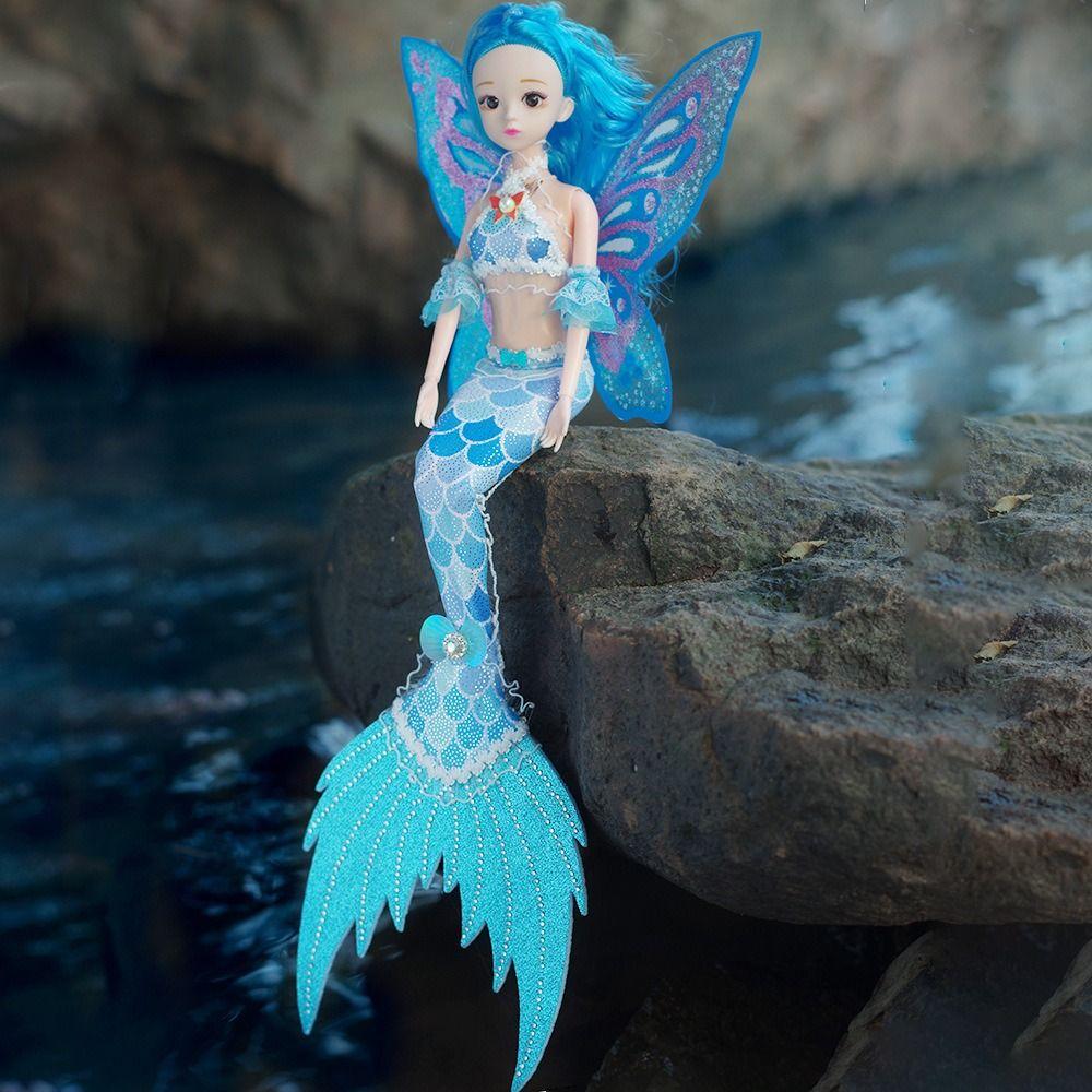 Colorful 45cm Mermaid Doll 11 Movable Joints Bjd Doll Set (with Lights and Music)