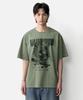 GROOVE RHYME Pigment Graphic Short Sleeve T-Shirt - Dark Khaki (Lrbmctr700M)