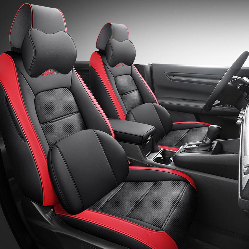 Universal Leather Car Seat Cover: Full Wrap, All-Season, Five-Seat Compatible