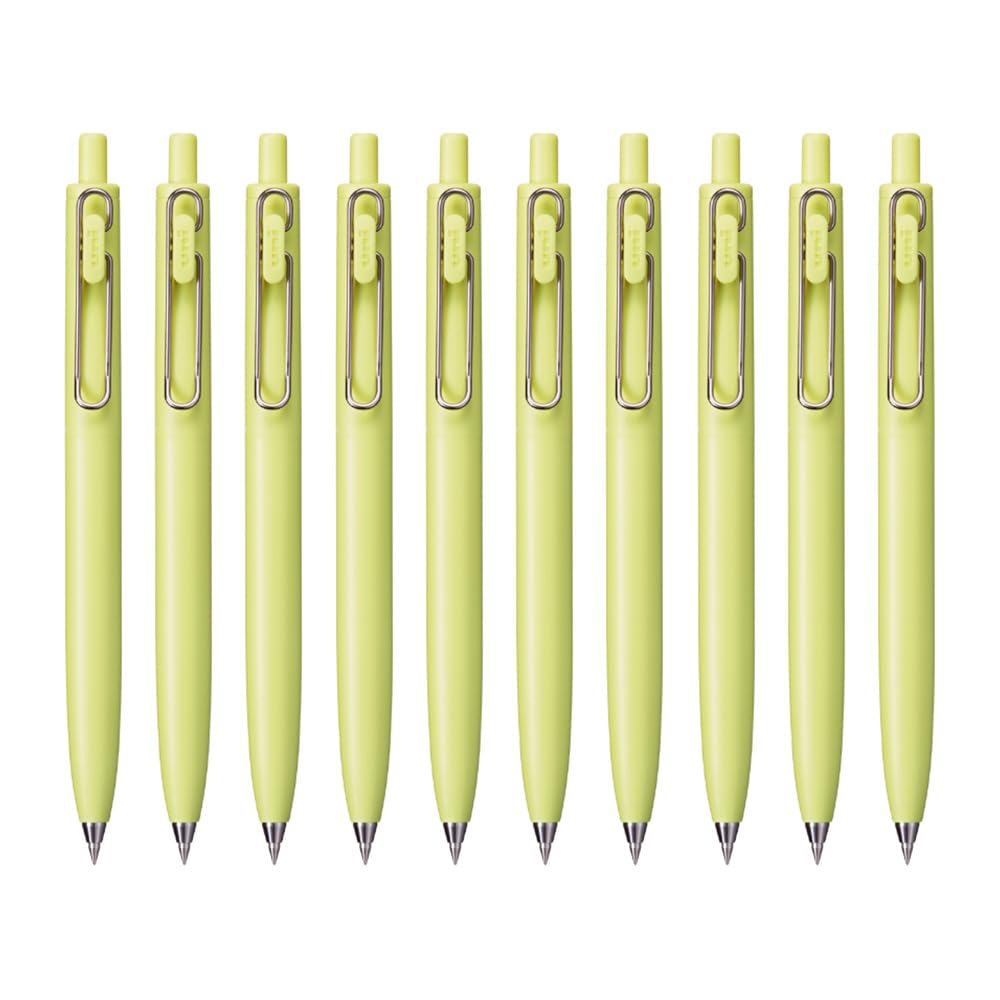 Mitsubishi Pencil Gel Ink Ballpoint Pen One F Hyuga Natsu Purchase Uni-ball 0.38mm (F Yellow) UMNSF38F.2 [Bulk 10-Piece Set]