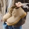 Martin Boots New Autumn Big Head Shoes Leather Thick Sole Heightening Casual Derby Shoes Big Yellow Boots