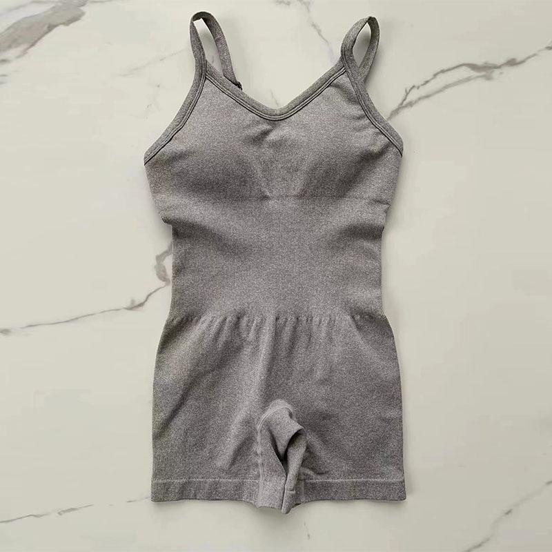 

2023 Бесшовный европейско-американский вязаный комбинезон для йоги - С высокой талией, с эффектом лифтинга бедер, женская спортивная одежда Large