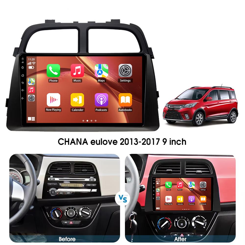 Car Radio Carplay For CHANA CHANGAN Eulove 2013-2017 Navigation GPS Android Auto Screen Video Stereo 4G 2din Wifi Bluetooth