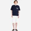 CUSTOMUS Men'S Resort Single-Pleat Wide Elastic Waist Summer Half Pants Cxs25Mwhp705 Whi