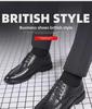 Men's Hand-Scratched Leather Shoes for Spring & Autumn - Business, Casual, Wedding, British & Korean Styles