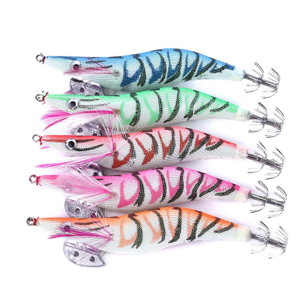 Luminous Wood Shrimp Lure11CM13.5GLong-range sea fishing squid hook, artificial bait, specialized fishing gear for bass