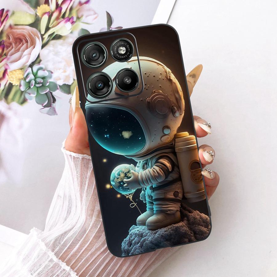 For Motorola Moto G67 MotoG77 Case New Luxury Painted Cover Black Silicone Soft Phone Case For Moto G77 G 67 Back Cover Bumper