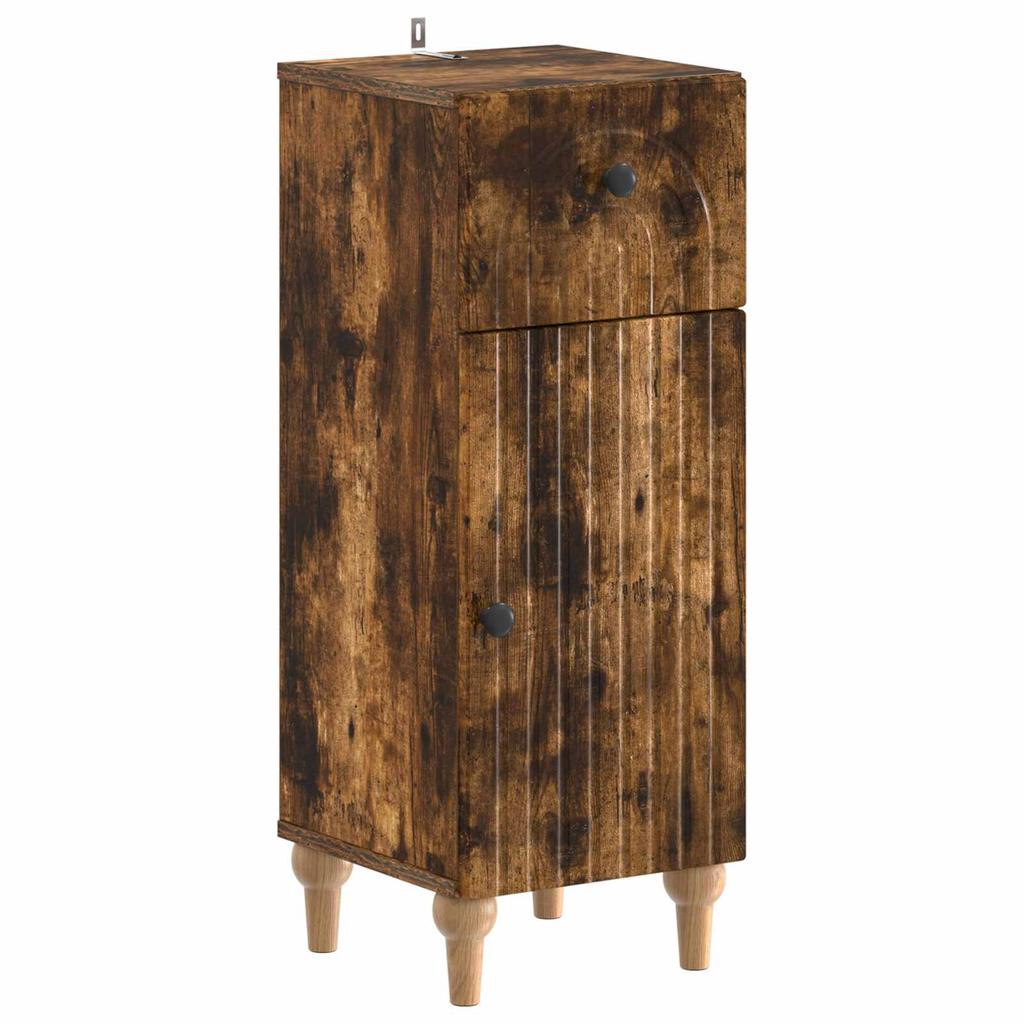Bathroom Storage Cabinet ALKMAAR Smoked Oak