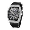1PC Men's Watch Barrel Watch Simple Watch Belt Yacht Diamond Retro Quartz Watch