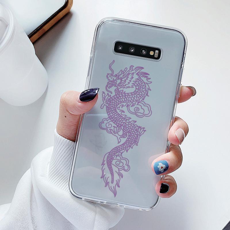 For Samsung Galaxy S10 S10E S 10 Plus Phone Case Cartoon Back Cover Transparent Soft Silicone Flower Funda For Samsung S10+ Cute