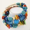 Unisex Bracelet Alloy Irregular Shape Stones Multi-layered Stacking Retro Ethnic Bohemian Faux Turquoise Faux Agate Elastic Cord Wrist Jewelry