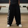Trendy Brand Velvet Casual Loose Straight Trousers Men's Autumn and Winter