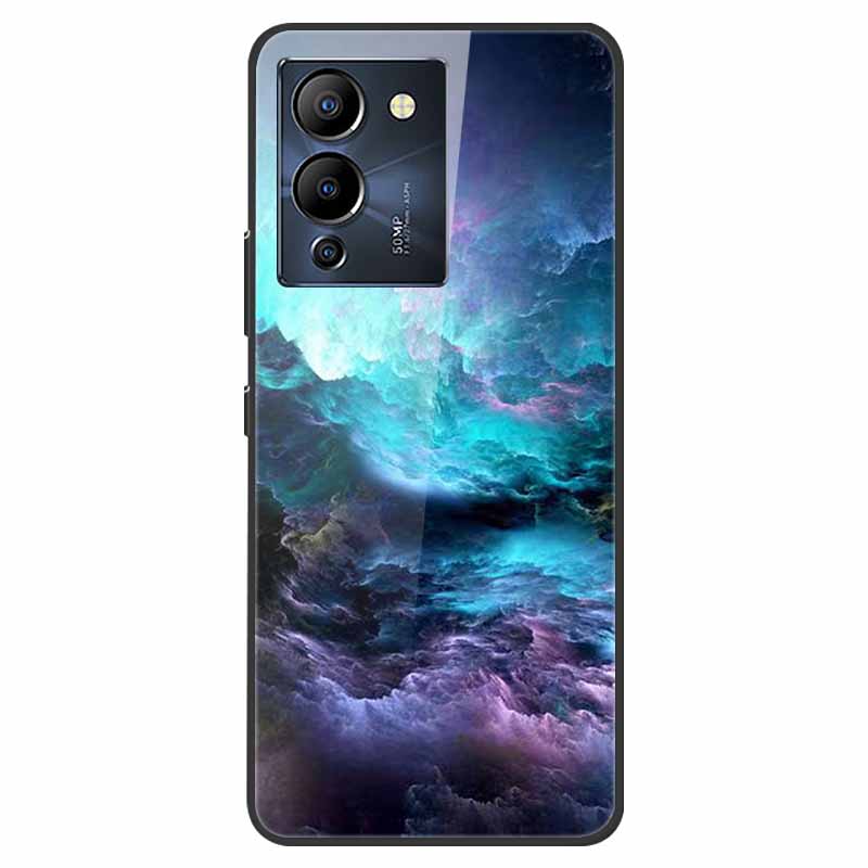 For Infinix Note 12 G96 Case X670 Marble Tempered Glass Hard Back Cover for Infinix Note12 Helio G96 Phone Cases 6.7'' Fundas