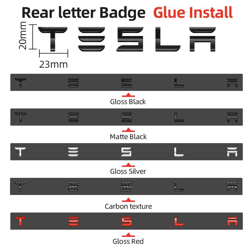 1 pièce ABS Emblème Capot Voiture Logo Capot Avant Badge Coffre Arrière Couvercle Volant Pour Tesla Modèle 3 Modèle Y Accessoires Auto