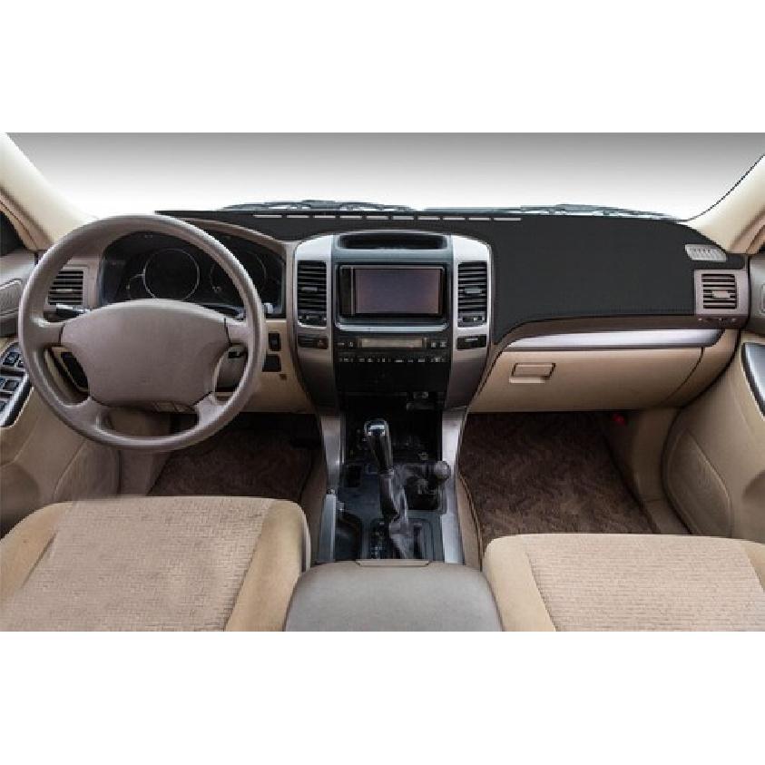Black Leather Car Dashmat Dash Mat For Toyota Land Cruiser Prado Dashboard Cover