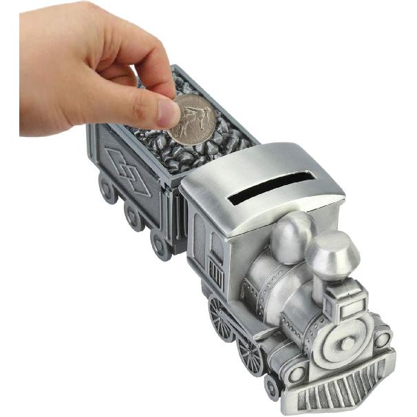 Money Saving Box Saving Bank 18.5x9x5.5cm Money Saving Bank Alloy Retro Train Model Saving Box Saving Train Saving Money Box for Table Decoration