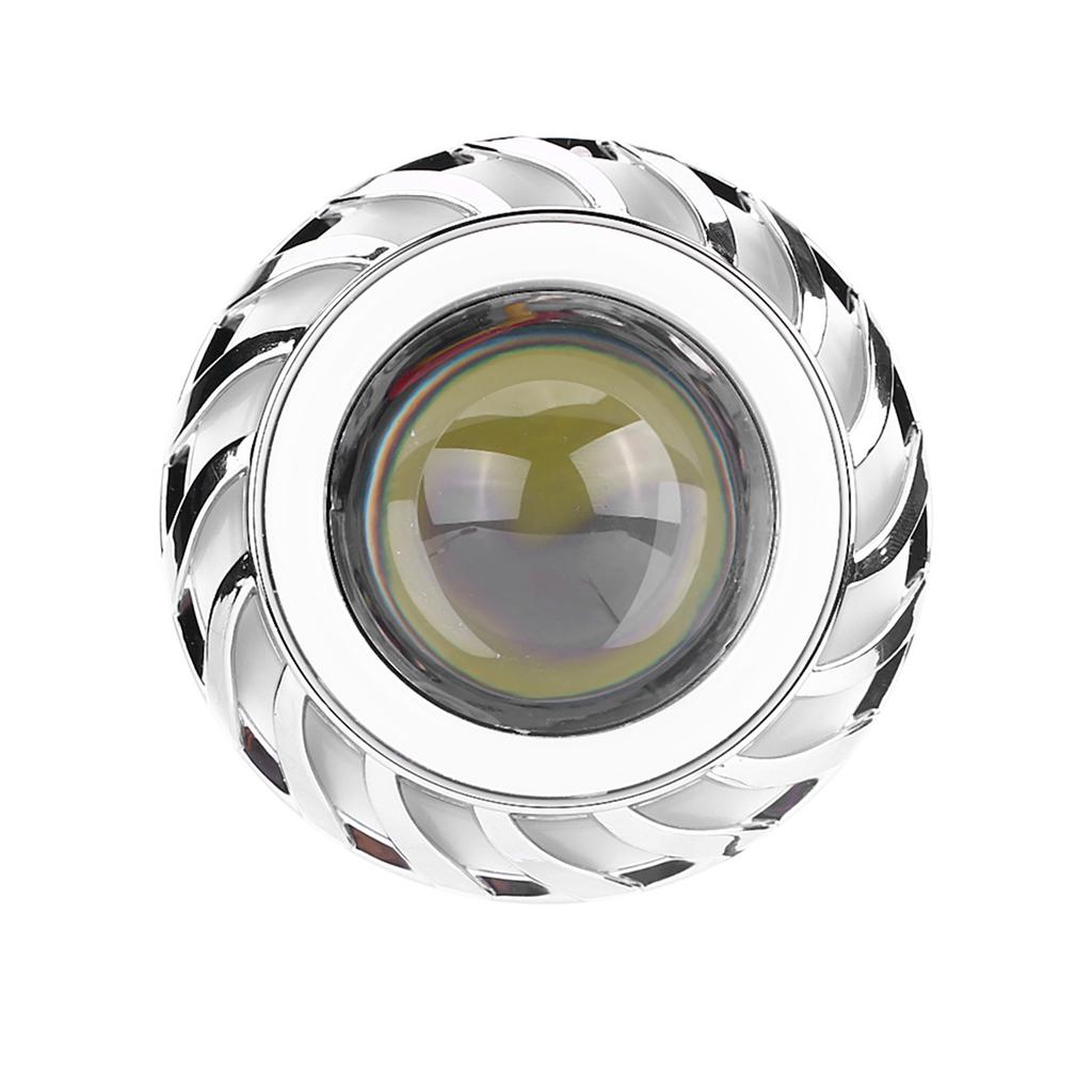Motorcycle LED Headlight Projector Lens Dual Angel Devil Eye Head Lamp Type Blue Pink
