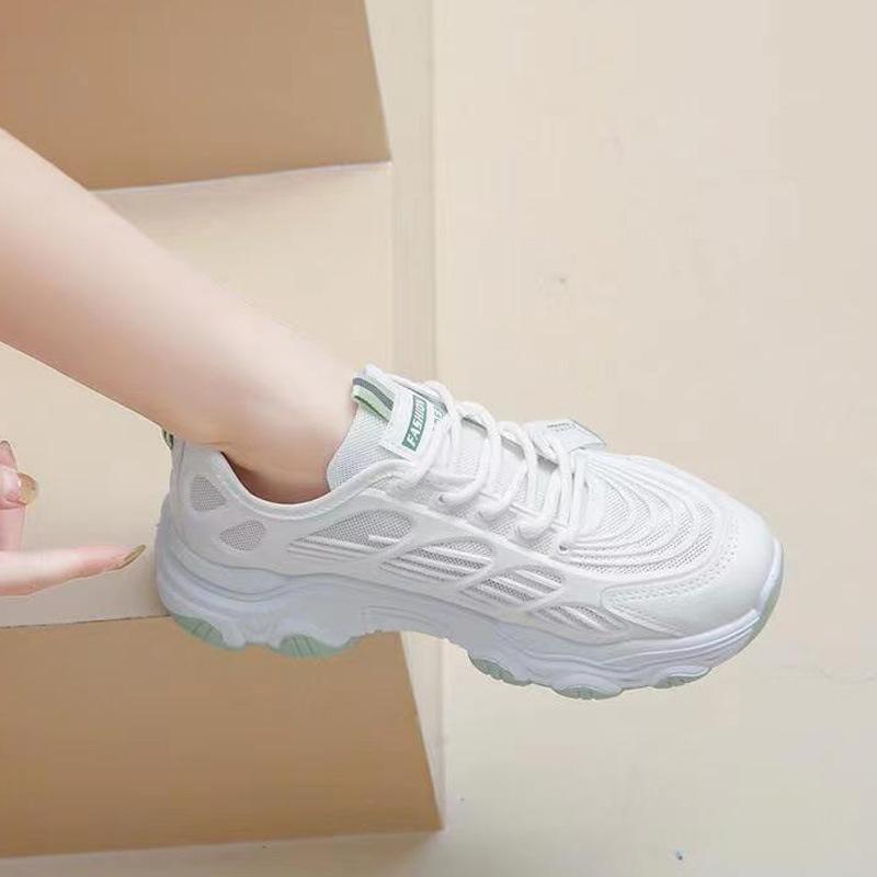 Dad Shoes Women's Shoes Ins Trendy New Spring Versatile Breathable Mesh Leisure Sports White Running Shoes