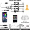 Interior Car LED Strip Lights, RGB 6 In 1 Ambient Lighting Kit With 315 Inches Integrated Fiber Optic, 16 Million Colors Car Interior Lights With