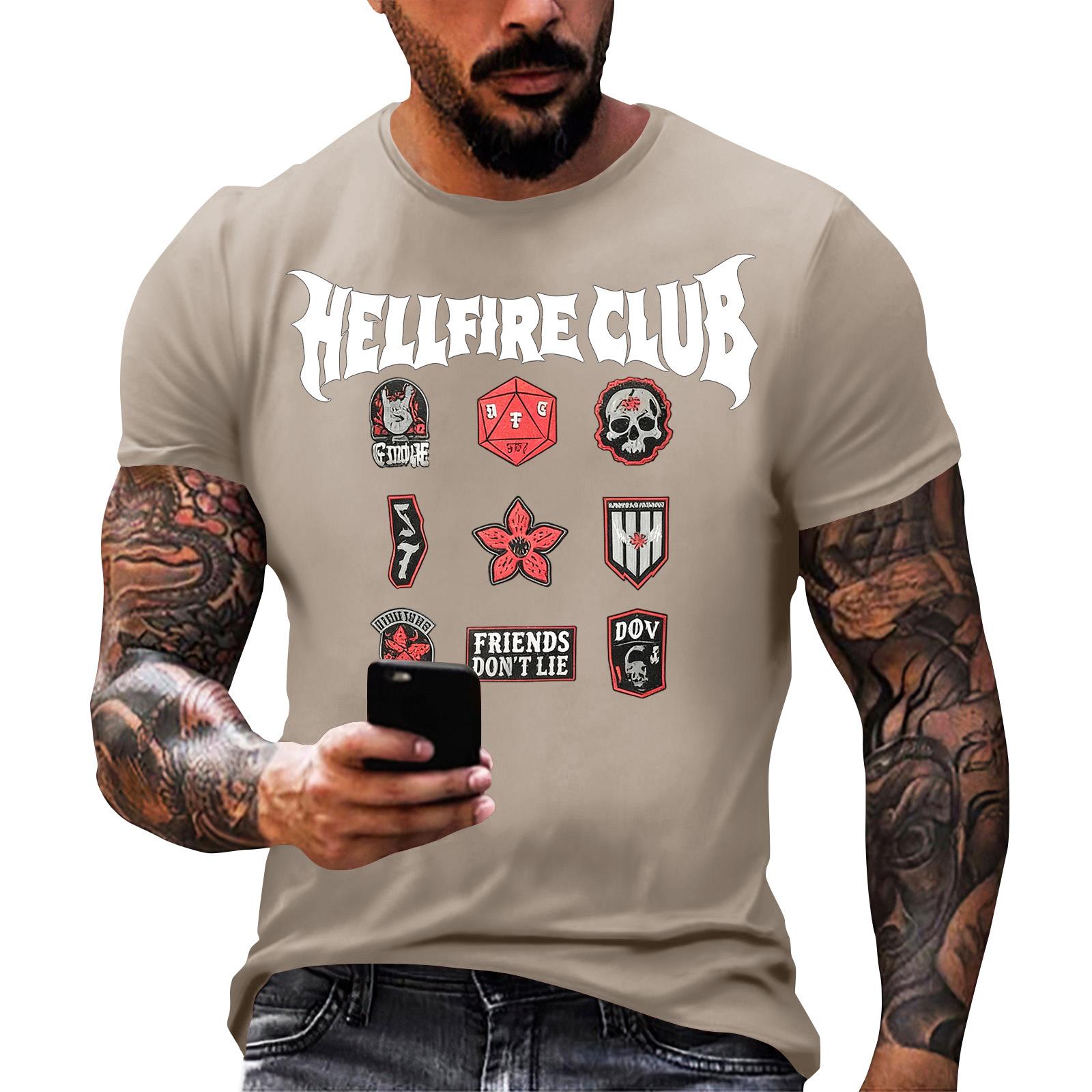 

Мужская футболка с коротким рукавом с принтом из кино и ТВ XL бежевый