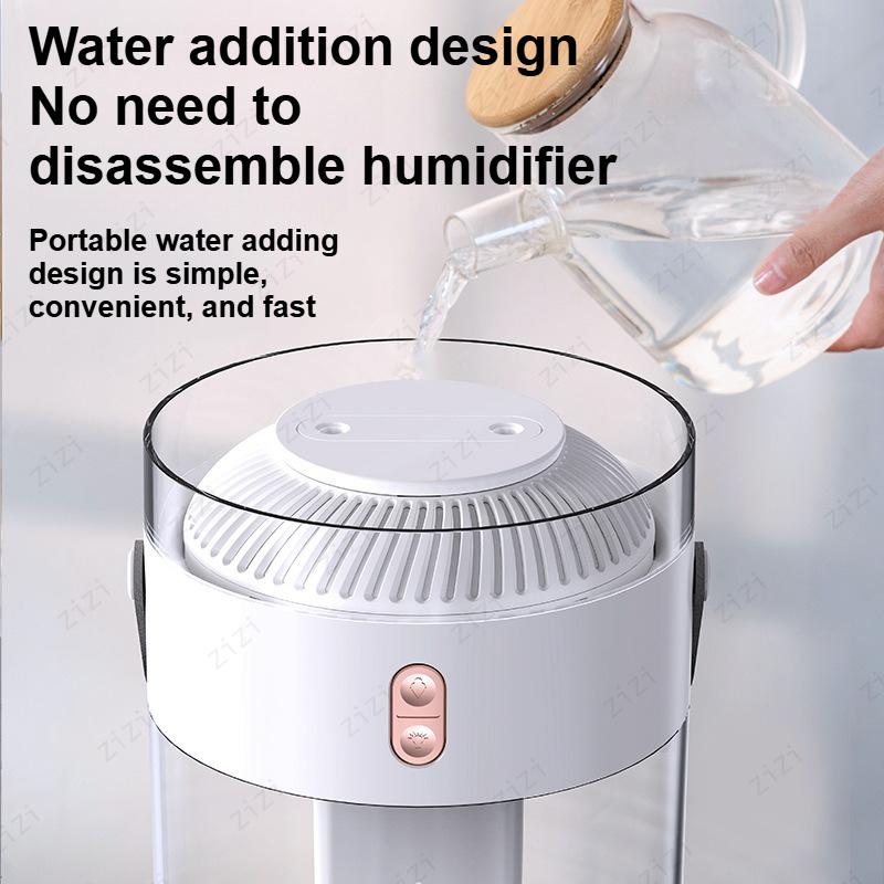 Double Spray Colorful Night Light Humidifier Nano Atomization Wireless Rechargeable Humidifier Portable Mute Humidifier