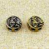 Brass Wolf Skull Head Knife Beads Punk Edc Outdoor Diy Paracord Woven Lanyard Pendants Retro Umbrella Rope Bracelets Accessories