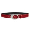 Adjustable Women's Crocodile-patterned Belt Red Black Simple Pin Buckle Metal Buckle Vintage Belt Imitation Leather Waist Belt
