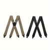 Men'S Wide Heavy Duty Work Strap Adult 4 Clips 120Cm Strap X-Type Elastic Adjustable Strap Bracket Work Men'S Strap  Garter