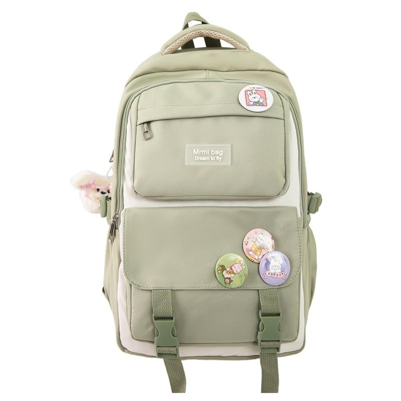 Zaino Scolastico Grande Capacità Abbinamento Colori Zaino Scolastico per Studenti 1011 Stagione Scolastica Inizio Autunno Zaino per Studenti delle Scuole Medie Versione Coreana Tempo Libero