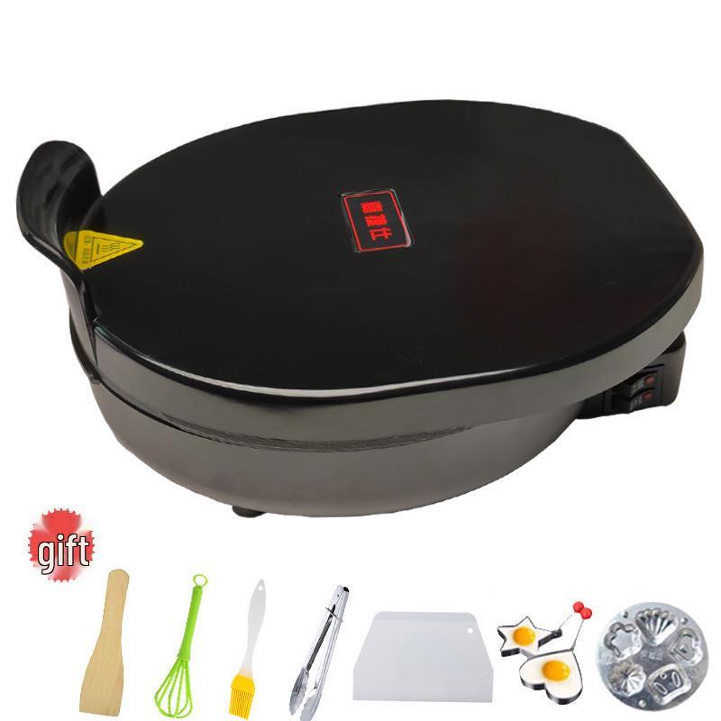 Household Electric Non-stick Pancake Maker with Auto Power-off and Double-Sided Heating for Thin Pancakes, Frying, and Grilling
