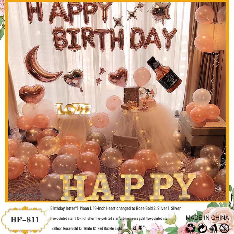 18th Birthday Party Aluminum Balloon Set - Wall Decoration Background