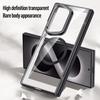 Luxury Magnetic Plating PC Hinge Protection Lens Stand Case for Samsung Galaxy Z Fold 8 Ultra / 7 6 Cover with Screen Glass Film