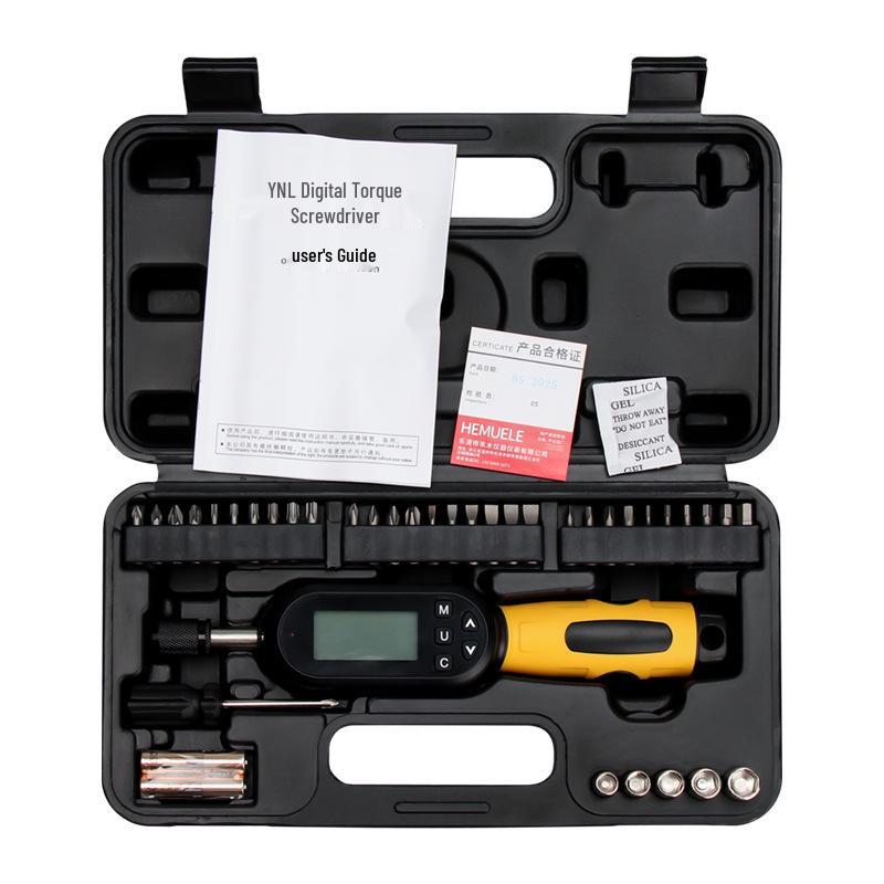 Hemu 36-Piece Digital Torque Screwdriver Set with Adjustable Preset Wrench YNL-12