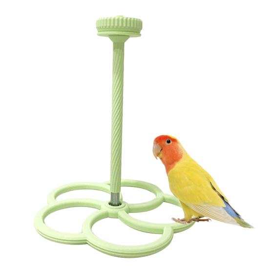 360-stopniowy obrotowy stojak z patykiem na ptaki Zabawka 3D Drukowane Interaktywne Koło Ćwiczeń Obracająca się Zabawka dla Papugi