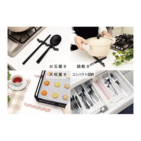 BRICK Trivet & Ladle Rest - Silicone, Antibacterial, Compact, Space-Saving, 5 Colors, Matte Finish, 176x176x16mm, Approx. 58g, Made in Taiwan