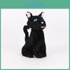 Charming Black Coraline Cat Plush Doll 35cm Soft Short Fur Toy For Kids
