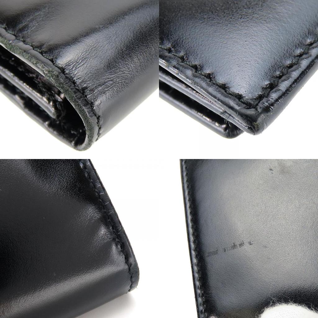 Used Salvatore Ferragamo Purse IE229238 Gancini Calfskin Black Bifold Wallet