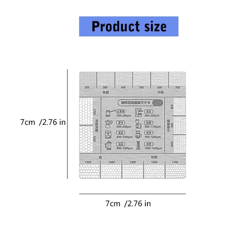 Coffee Grind Reference Card Grinding Size Chart For Precise Brewing And Enhances Flavor for Home Kitchens And Cafes