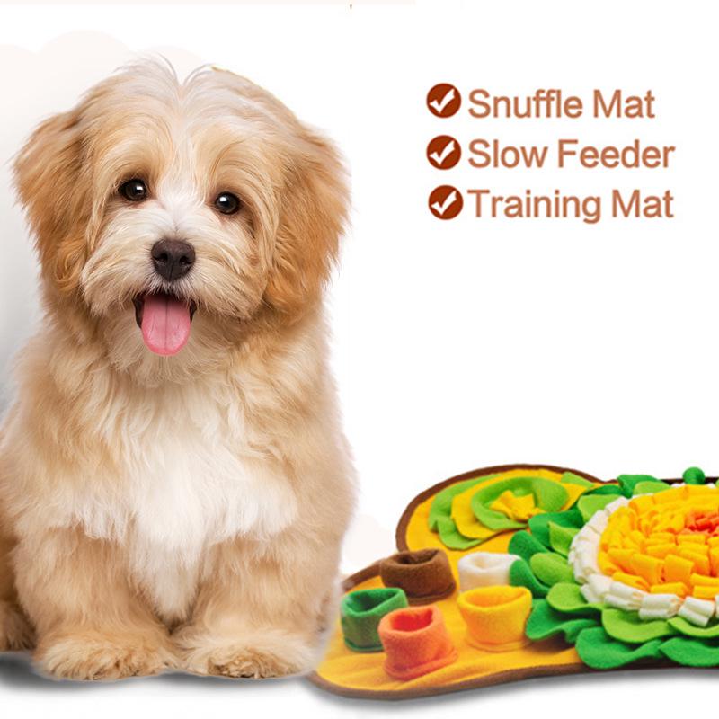 Bone-Shaped Dog Sniffing Mat: Olfactory Training & Puzzle Slow Feeder Toy