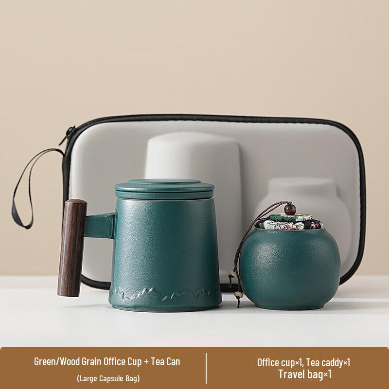 Ceramic Office Mug and Tea Caddy Gift Set