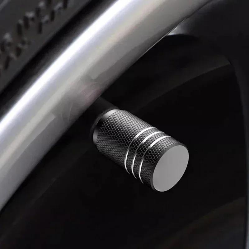 4Pcs/Set Universal Aluminum alloy Car Tire Valve Cap Dust Cover Car Tire Valve Stem Caps For qaz19 Lexus Volkswagen BWM Tesla Car